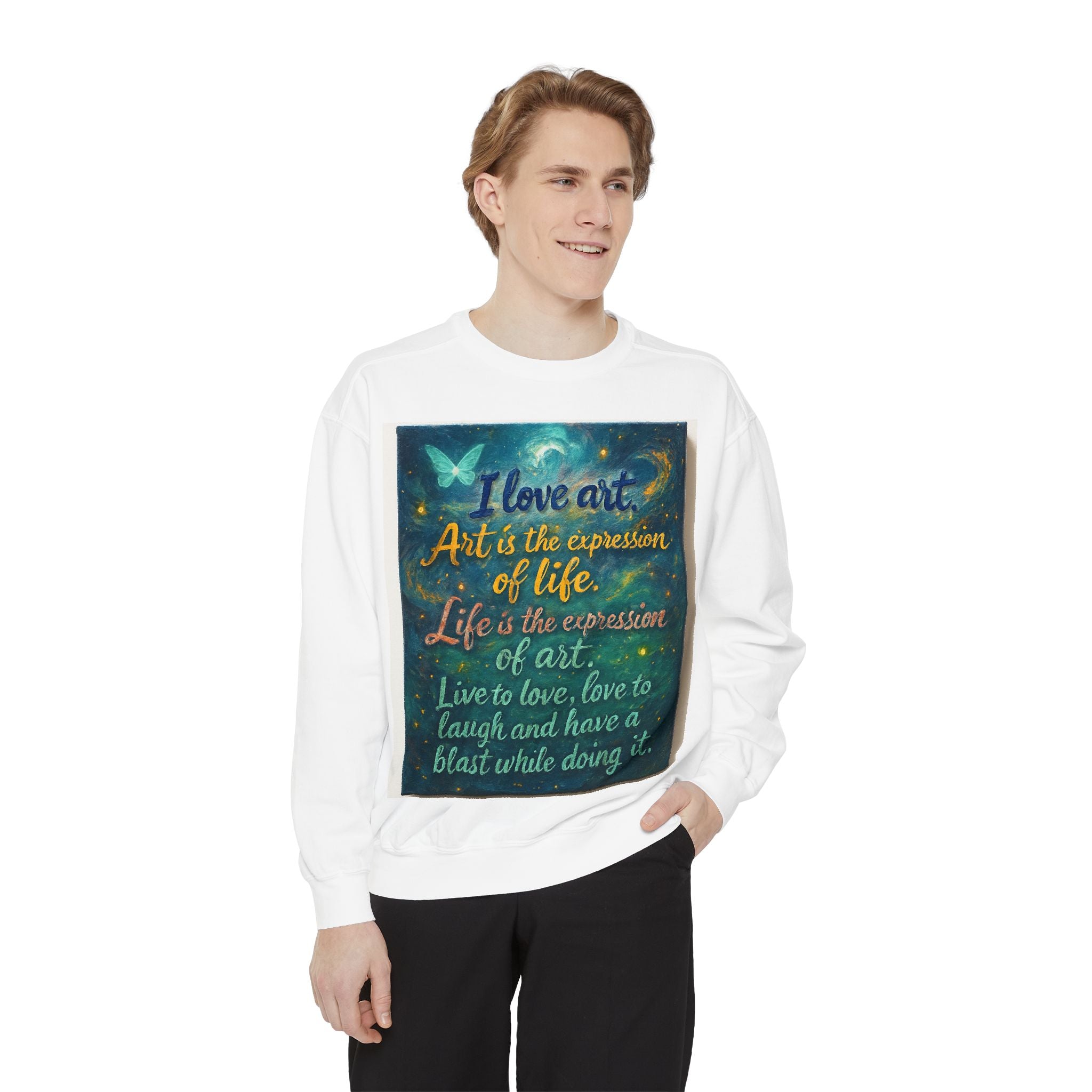 Art Expression Sweatshirt - Cozy Gift for Artists, Creative Souls, Inspirational Apparel, Unique Art Lover Hoodie, Motivational Sweatshirt