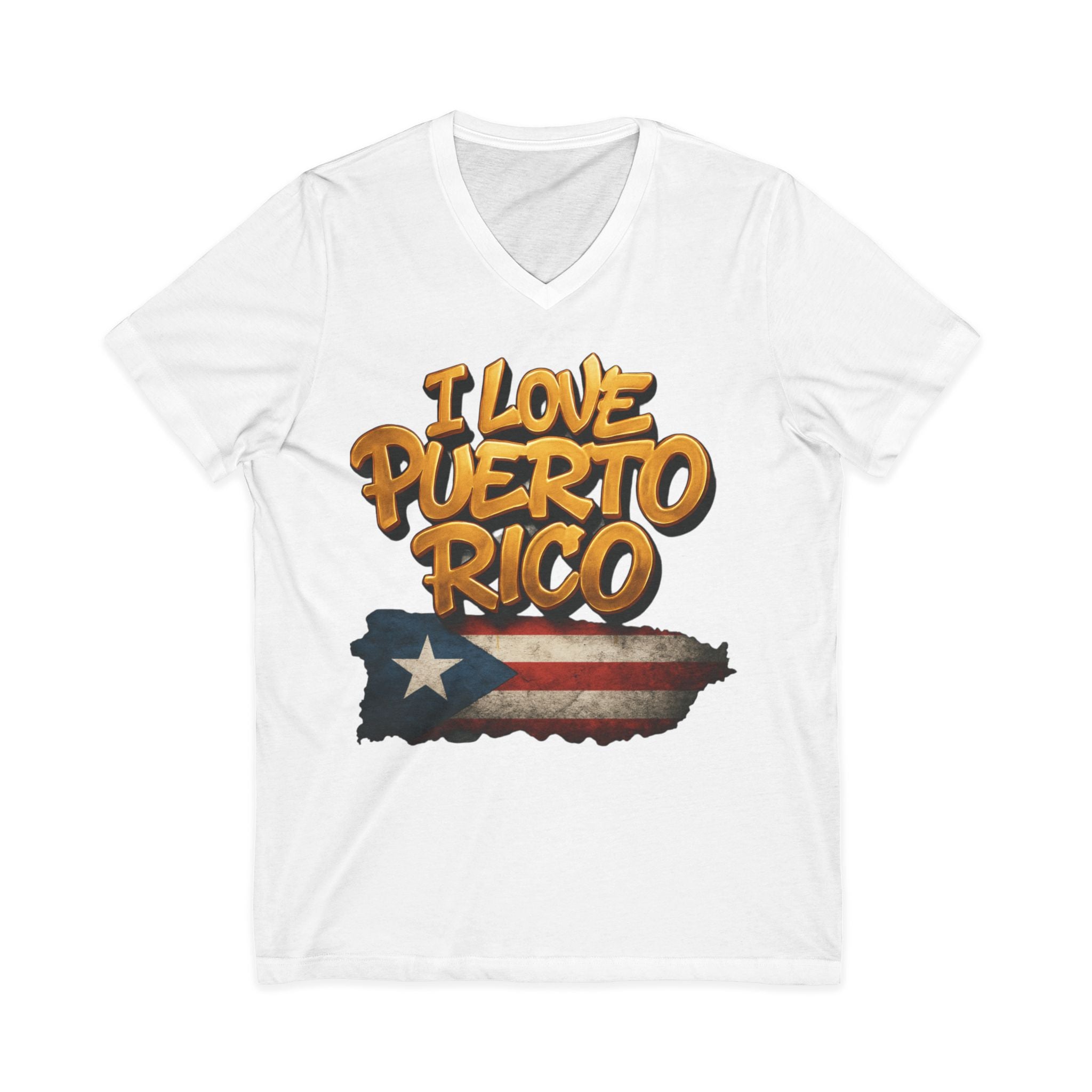 I love Puerto Rico V-Neck T-shirt Printify