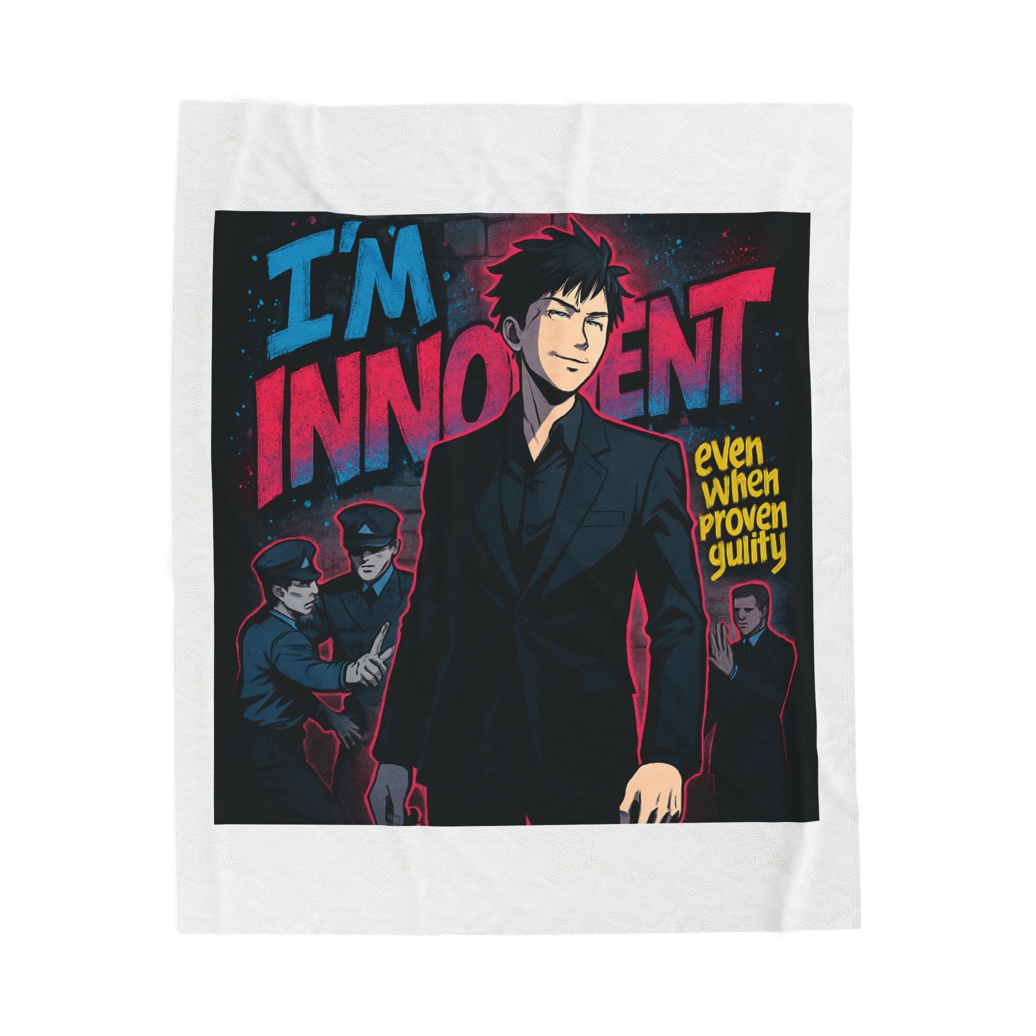 Innocent Vibes Velveteen Plush Blanket – Cozy Throw for Anime Lovers, Perfect Gift for Birthdays, Home Decor, Relaxation Printify