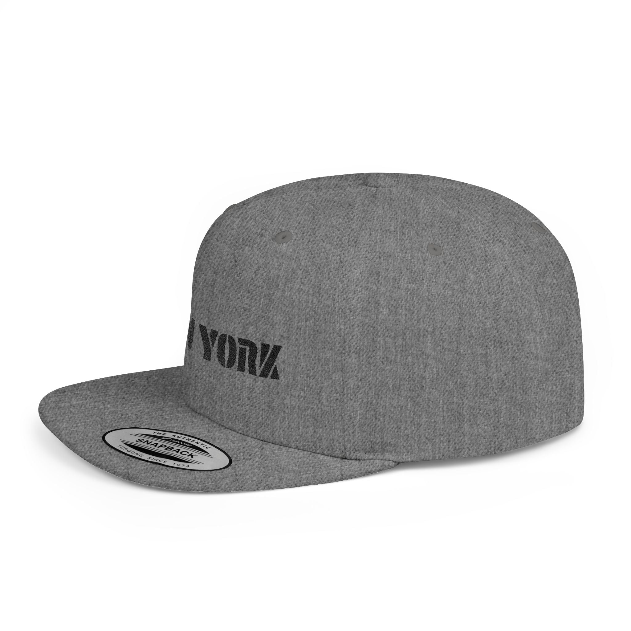 New York Flat Bill Snapback Hat, Urban Style Cap for Trendsetters, Casual Wear, Gift for Fashion Lovers, Streetwear Essentials Printify