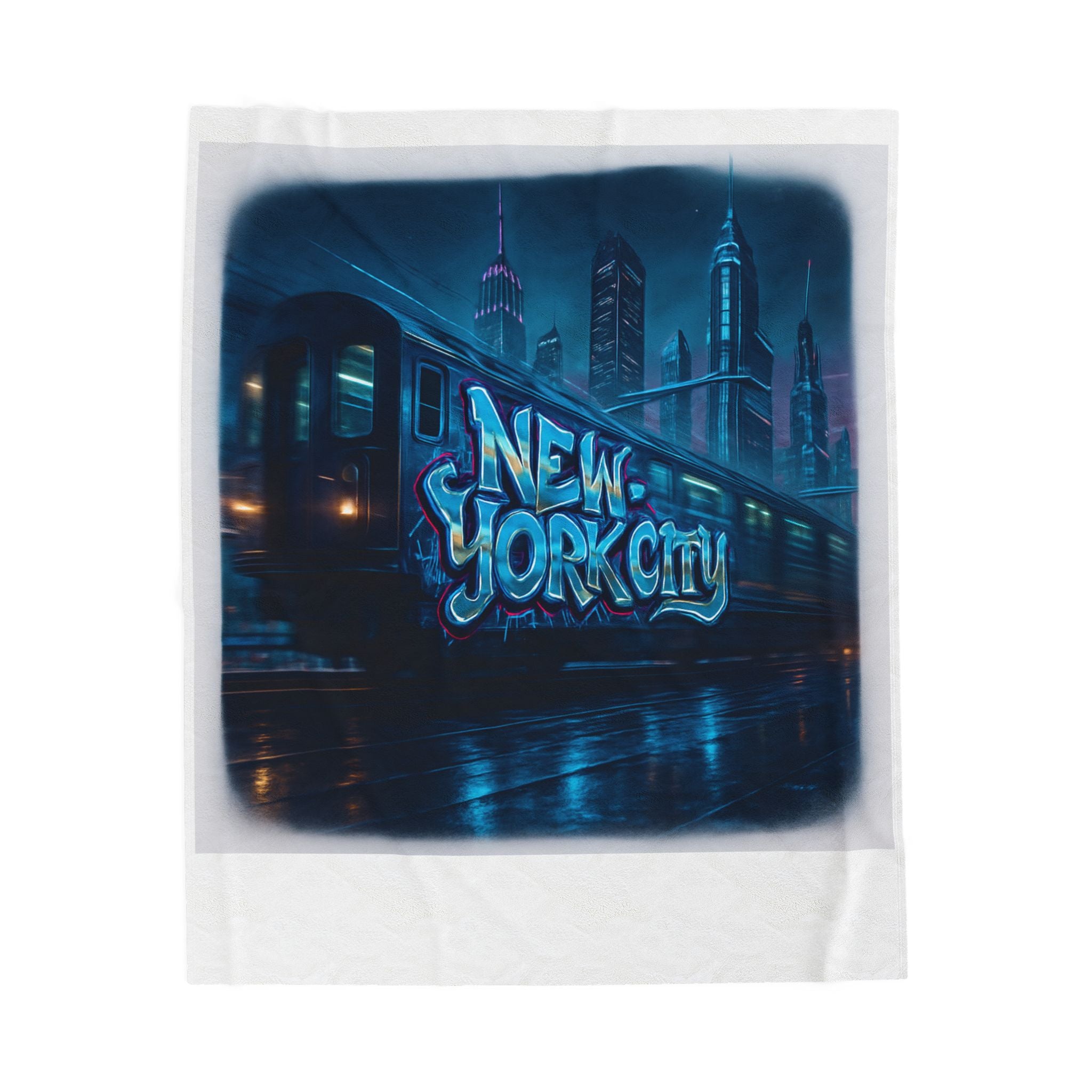New York City Velveteen Plush Blanket - Cozy Gift for NYC Lovers, Perfect for Home Decor, Travel, or Movie Nights Printify