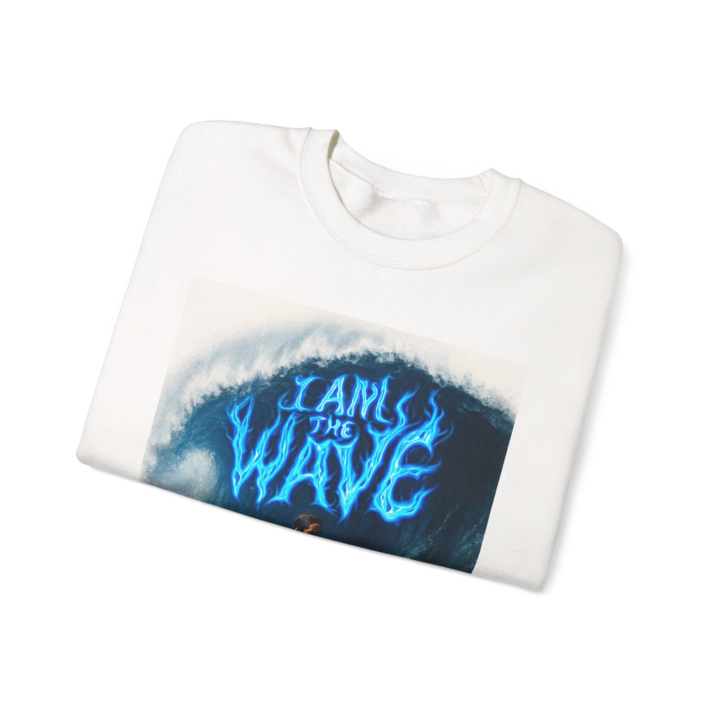 Crewneck Sweatshirt — 'I Am the Wave' Surfer Graphic Printify