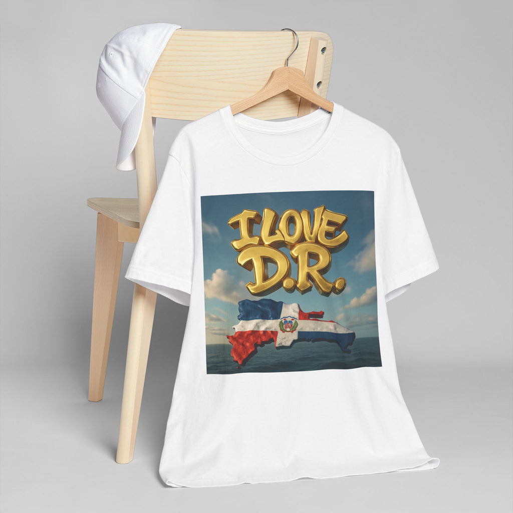 I Love D.R. Unisex Jersey T-Shirt, Dominican Republic Shirt, Vacation Tee, Travel Apparel, Gift for Her, Gift for Him