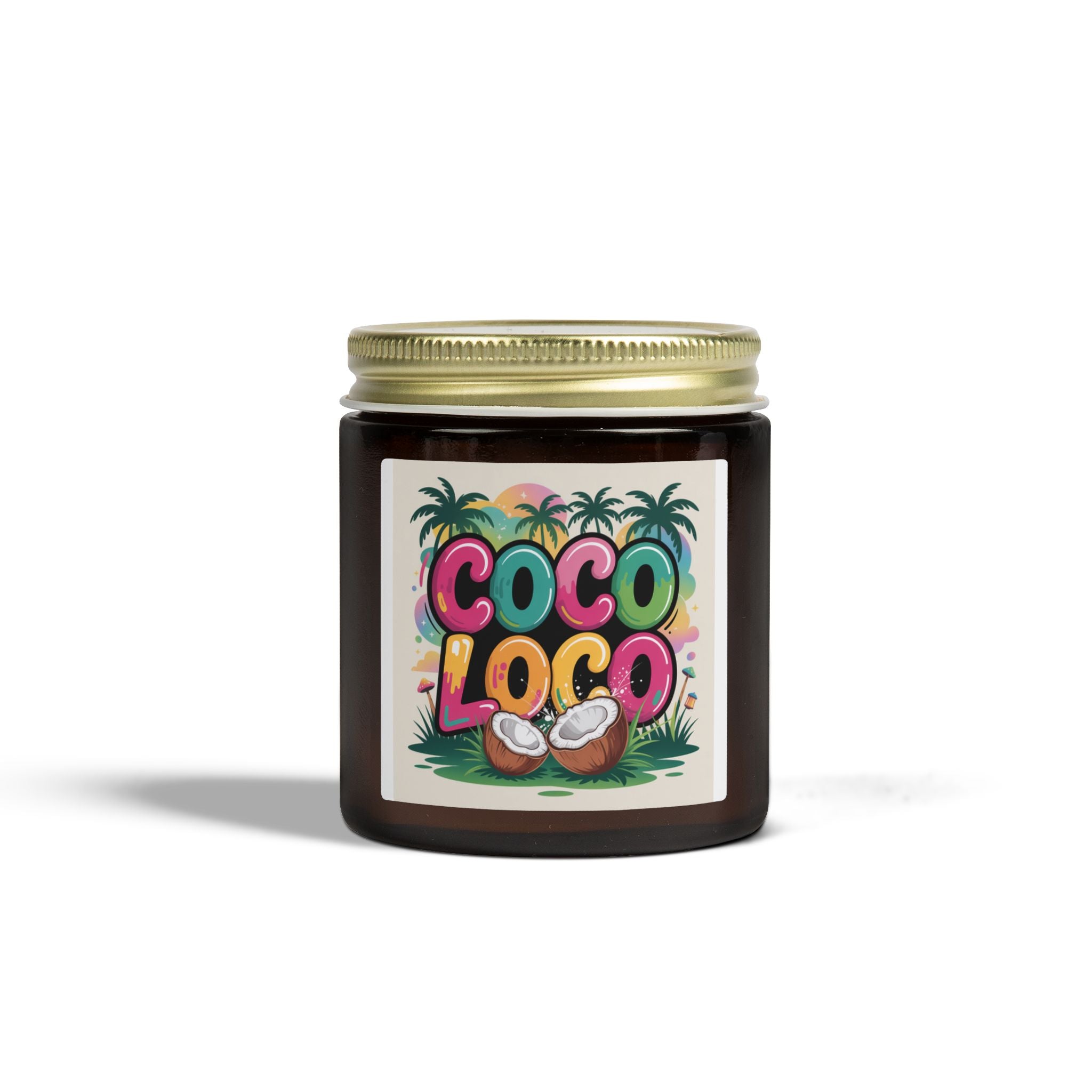 Coco Loco Coconut Apricot Scented Candle (4oz & 9oz) Printify