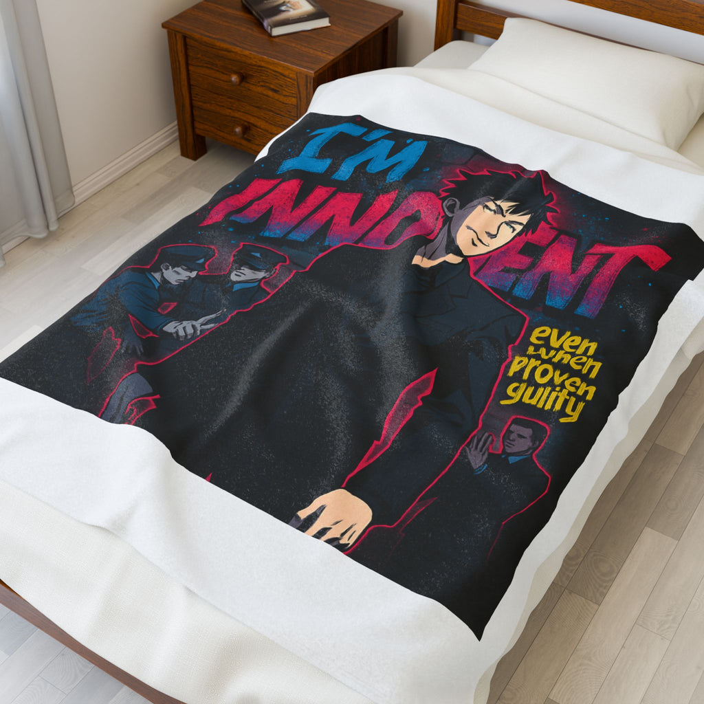 Innocent Vibes Velveteen Plush Blanket – Cozy Throw for Anime Lovers, Perfect Gift for Birthdays, Home Decor, Relaxation