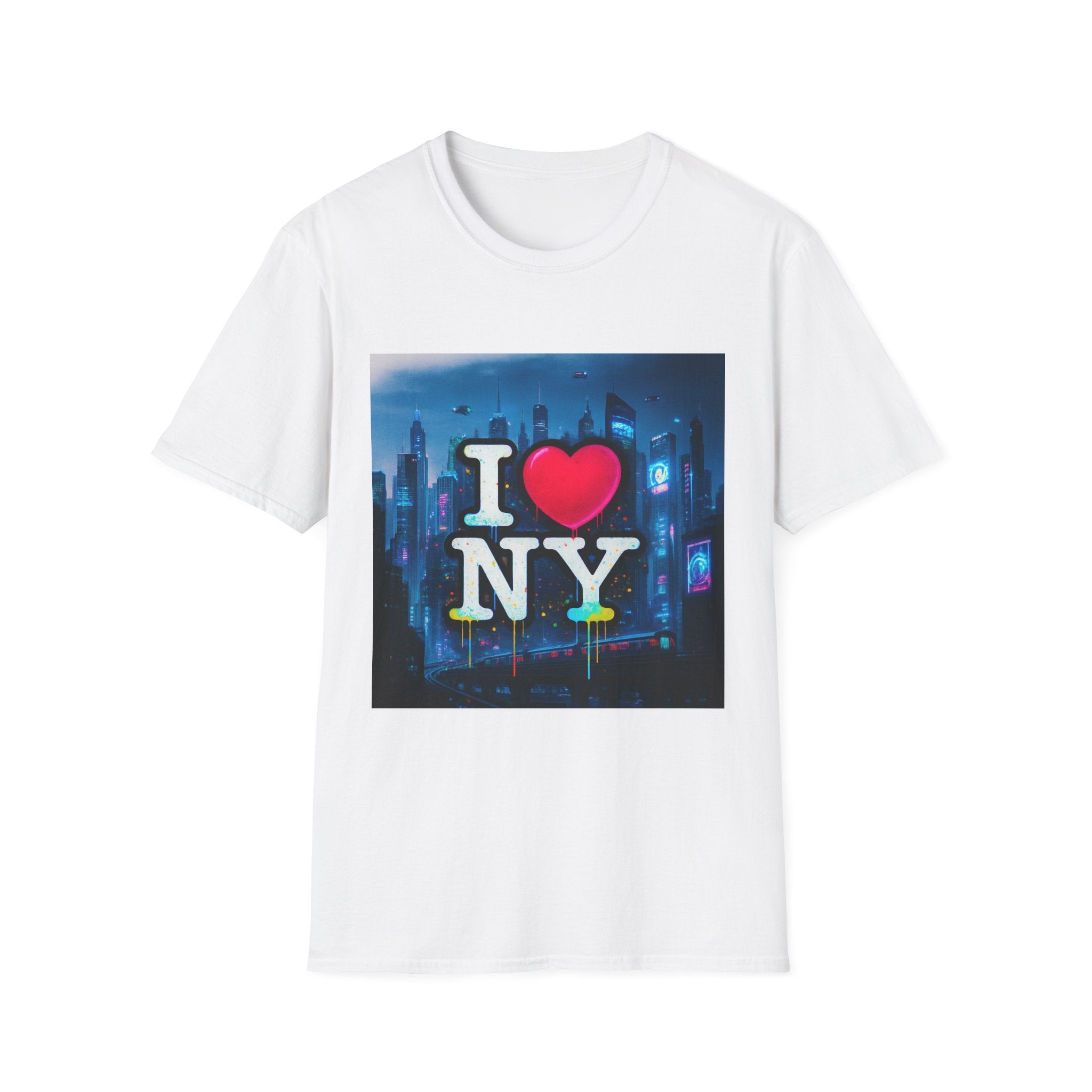 New York City Love T-Shirt - Unisex Softstyle Tee for City Enthusiasts Printify