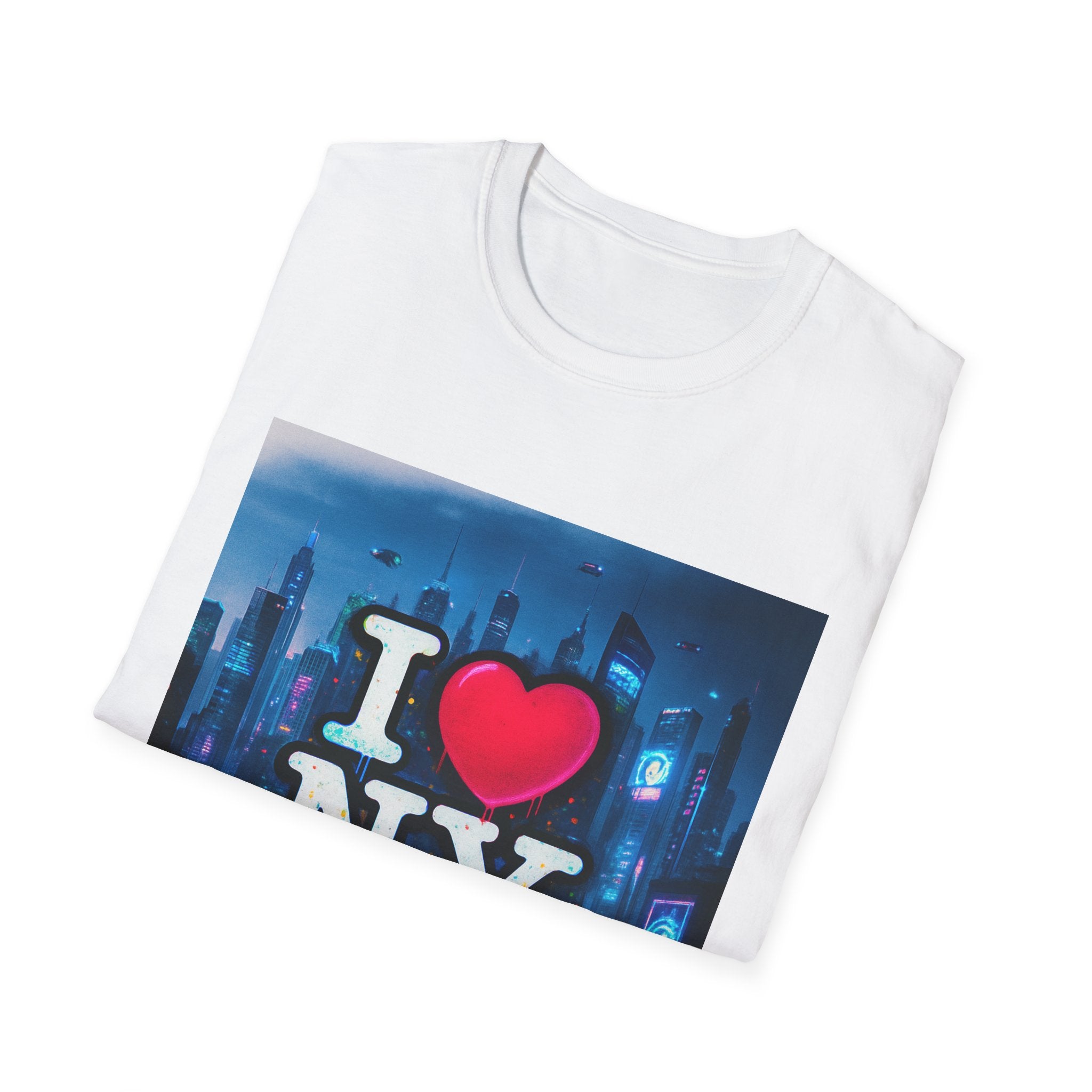 New York City Love T-Shirt - Unisex Softstyle Tee for City Enthusiasts Printify