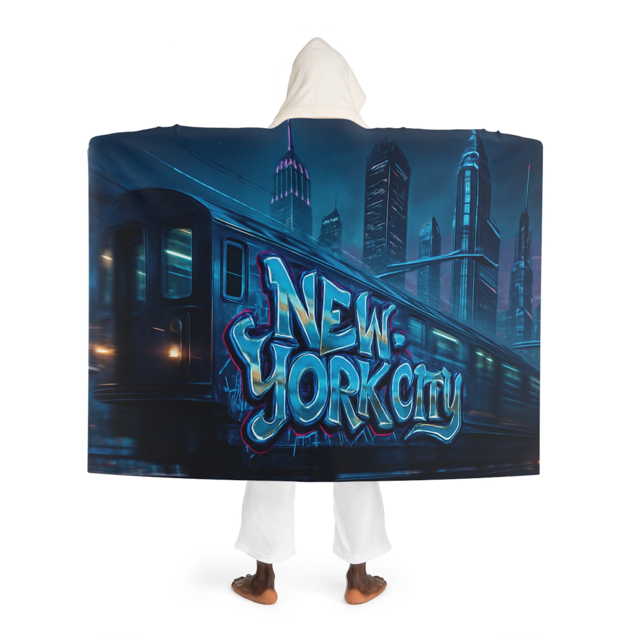 Cosy Hooded Sherpa Fleece Blanket for Ultimate Comfort, Oversized Stylish Throw, Great for Winter, Movie Nights, Snuggling, Gift for Her Printify