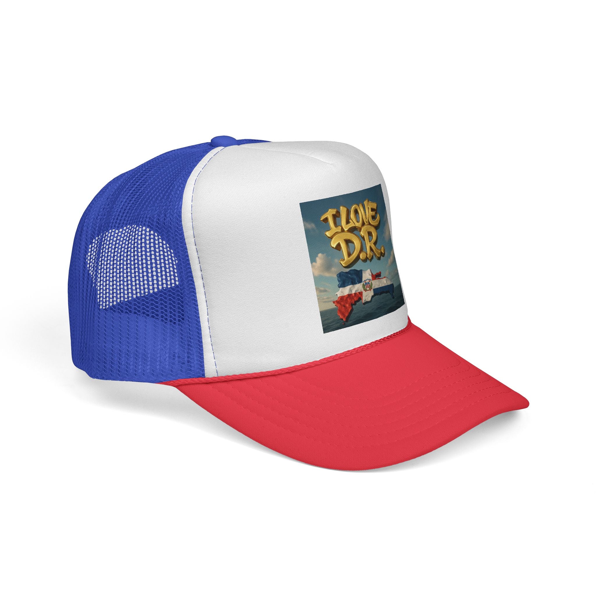 I Love D.R. Trucker Cap – Fun, Casual Hat for Dominican Republic Fans, Summer Style, Travel Accessory, Gift for Celebrations, Vacation Gear