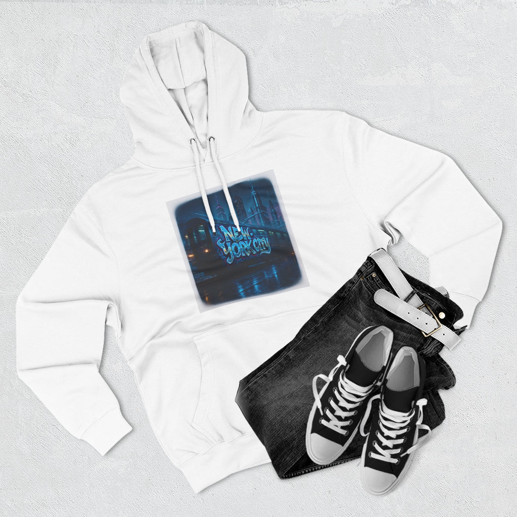Fleece Hoodie - Futuristic Urban Design, The Future is Now, Ideal Streetwear Gift Printify
