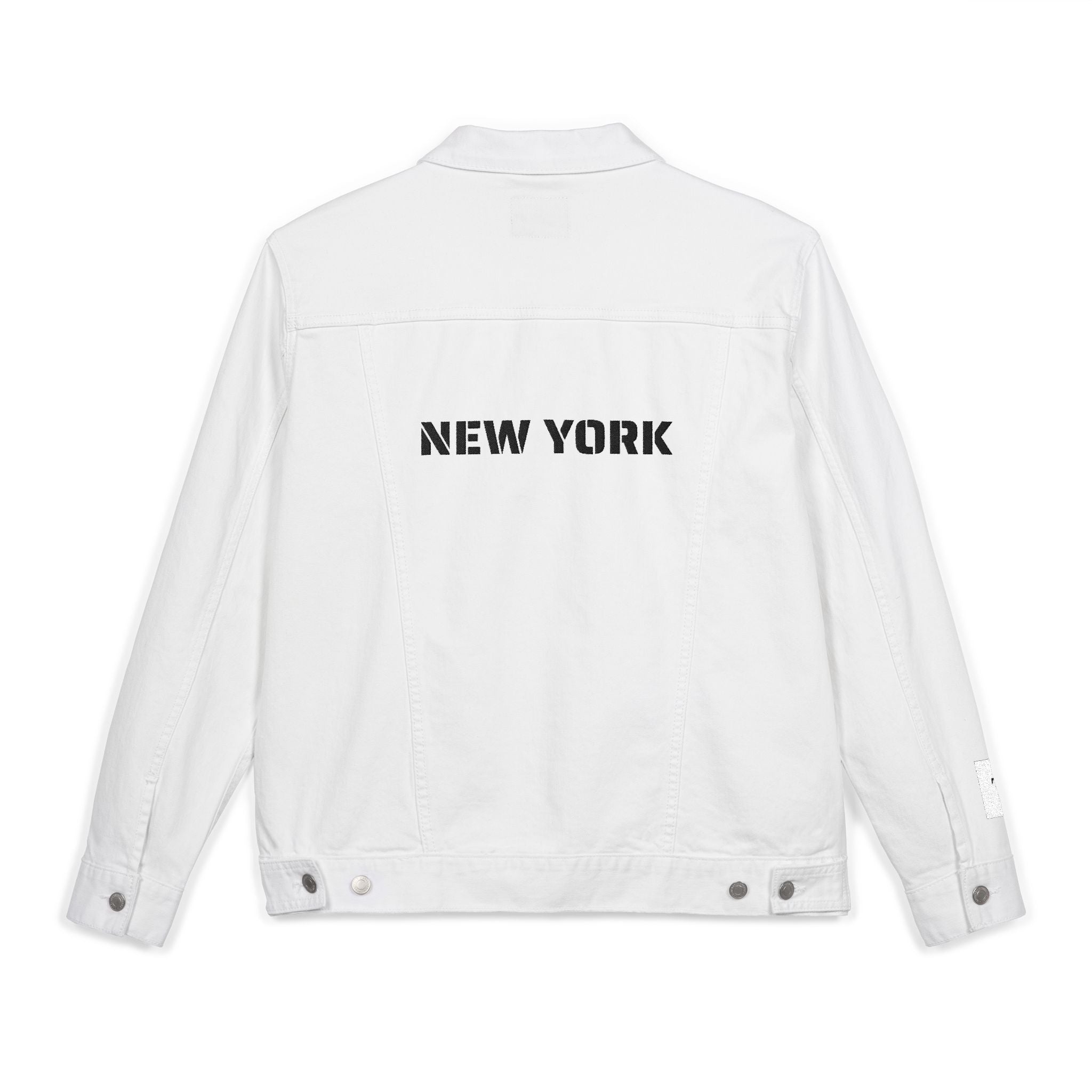 Unisex Embroidered Denim Jacket, NY Style Casual Jacket, Personalized Gift for Him/Her, Fashionable Outerwear, Summer Layering Piece