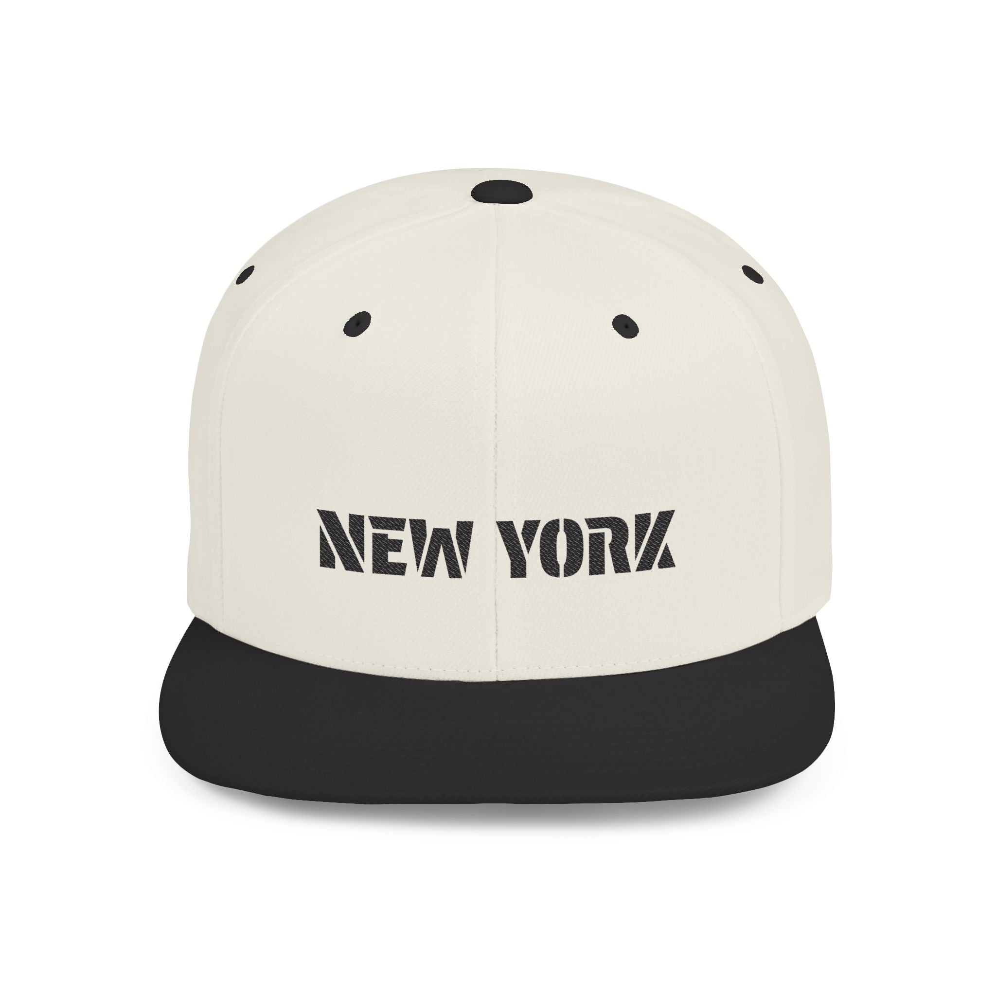 New York Flat Bill Snapback Hat, Urban Style Cap for Trendsetters, Casual Wear, Gift for Fashion Lovers, Streetwear Essentials Printify