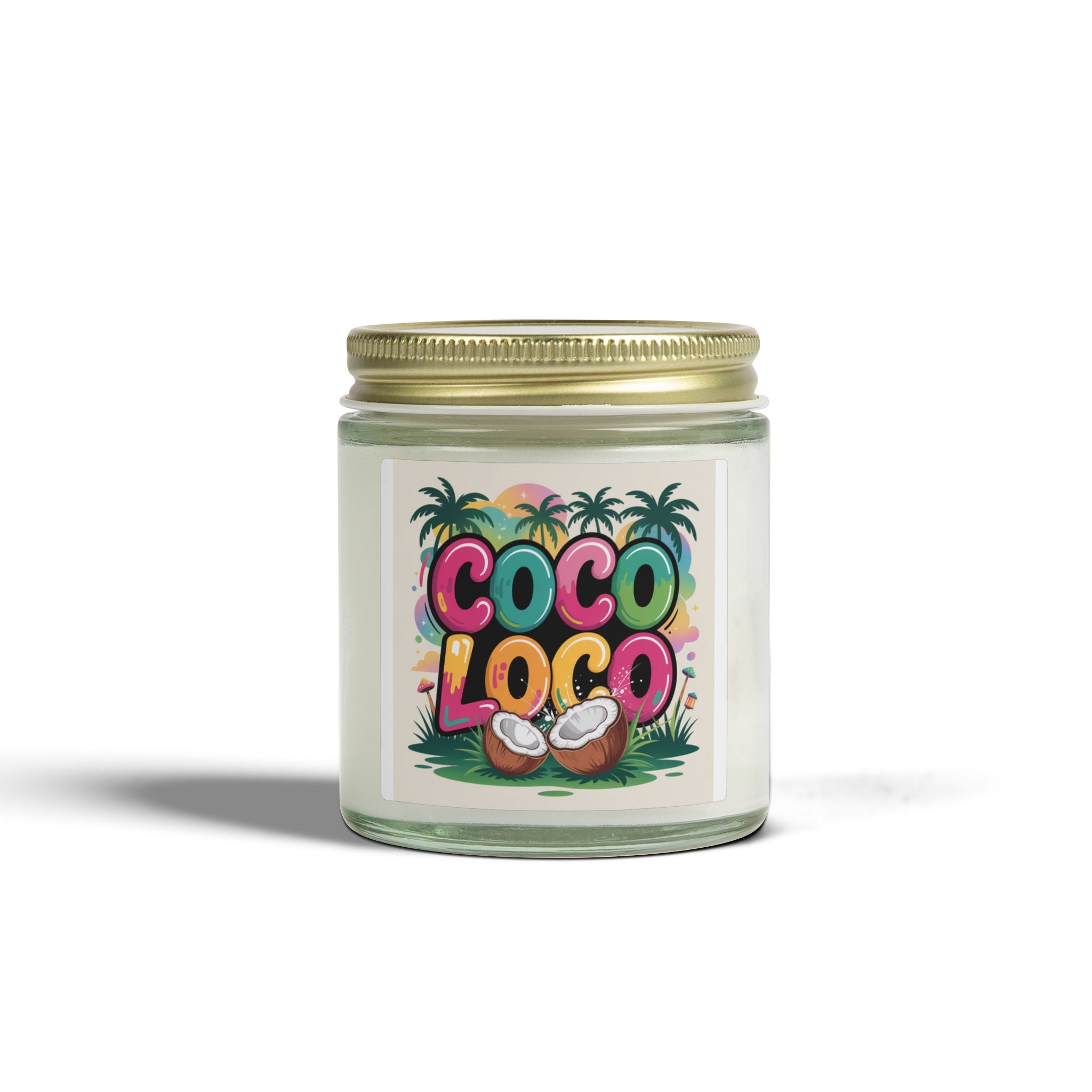 Coco Loco Coconut Apricot Scented Candle (4oz & 9oz) Printify
