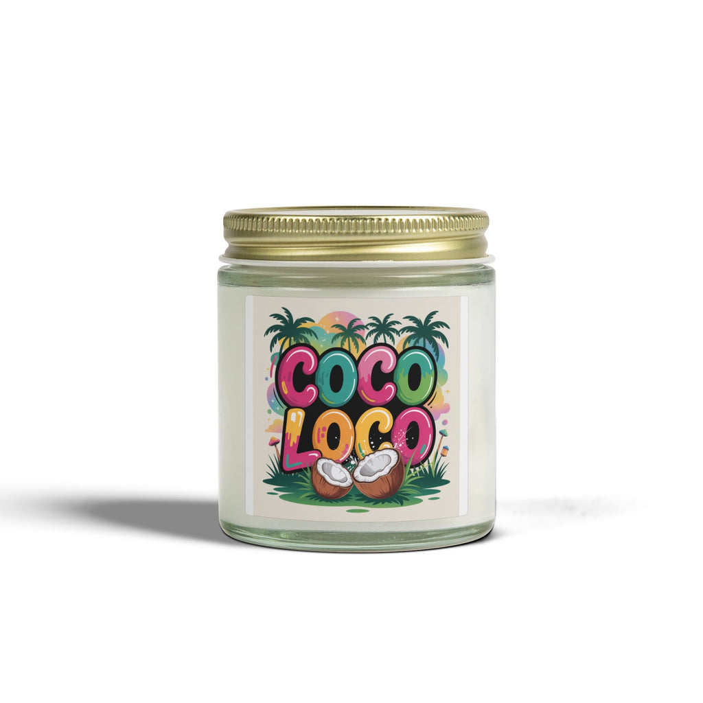 Coco Loco Coconut Apricot Scented Candle (4oz & 9oz) Printify