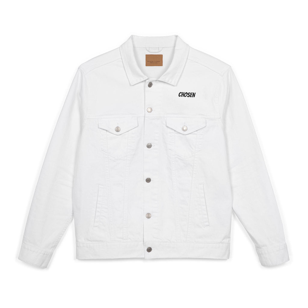 Embroidered Unisex Denim Jacket, Stylish Streetwear, Perfect Gift, Casual Layering, Trendy Outerwear, Customized Jacket Printify