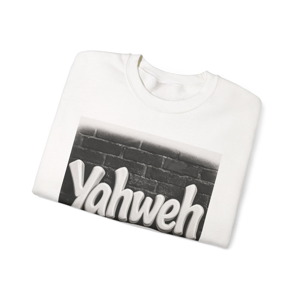 Yahweh Graffiti Crewneck Sweatshirt, Unisex Sweatshirt, Streetwear, Casual Wear, Gift for Him/Her, Fall Fashion