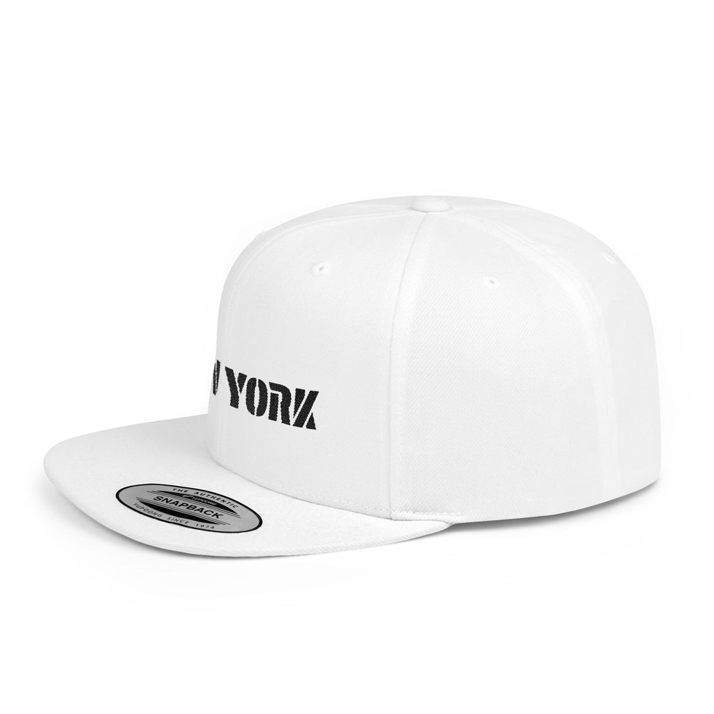 New York Flat Bill Snapback Hat, Urban Style Cap for Trendsetters, Casual Wear, Gift for Fashion Lovers, Streetwear Essentials Printify