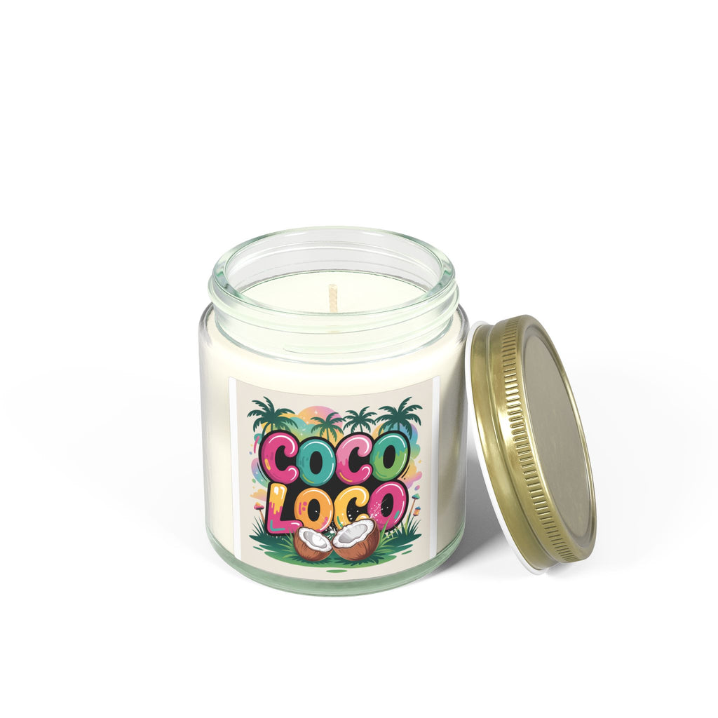 Coco Loco Coconut Apricot Scented Candle (4oz & 9oz) Printify