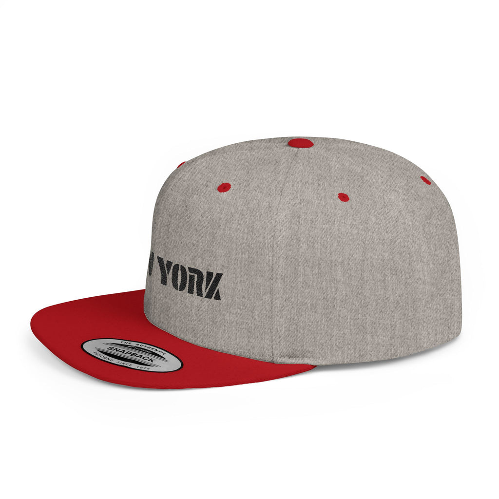 New York Flat Bill Snapback Hat, Urban Style Cap for Trendsetters, Casual Wear, Gift for Fashion Lovers, Streetwear Essentials Printify