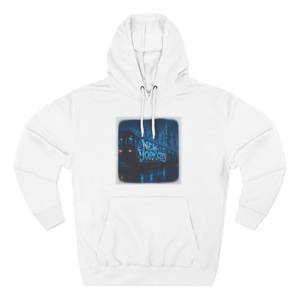 Fleece Hoodie - Futuristic Urban Design, The Future is Now, Ideal Streetwear Gift Printify