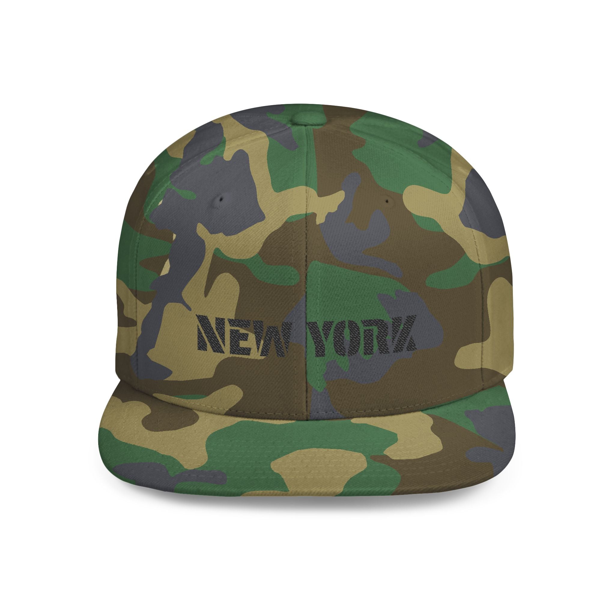 New York Flat Bill Snapback Hat, Urban Style Cap for Trendsetters, Casual Wear, Gift for Fashion Lovers, Streetwear Essentials Printify