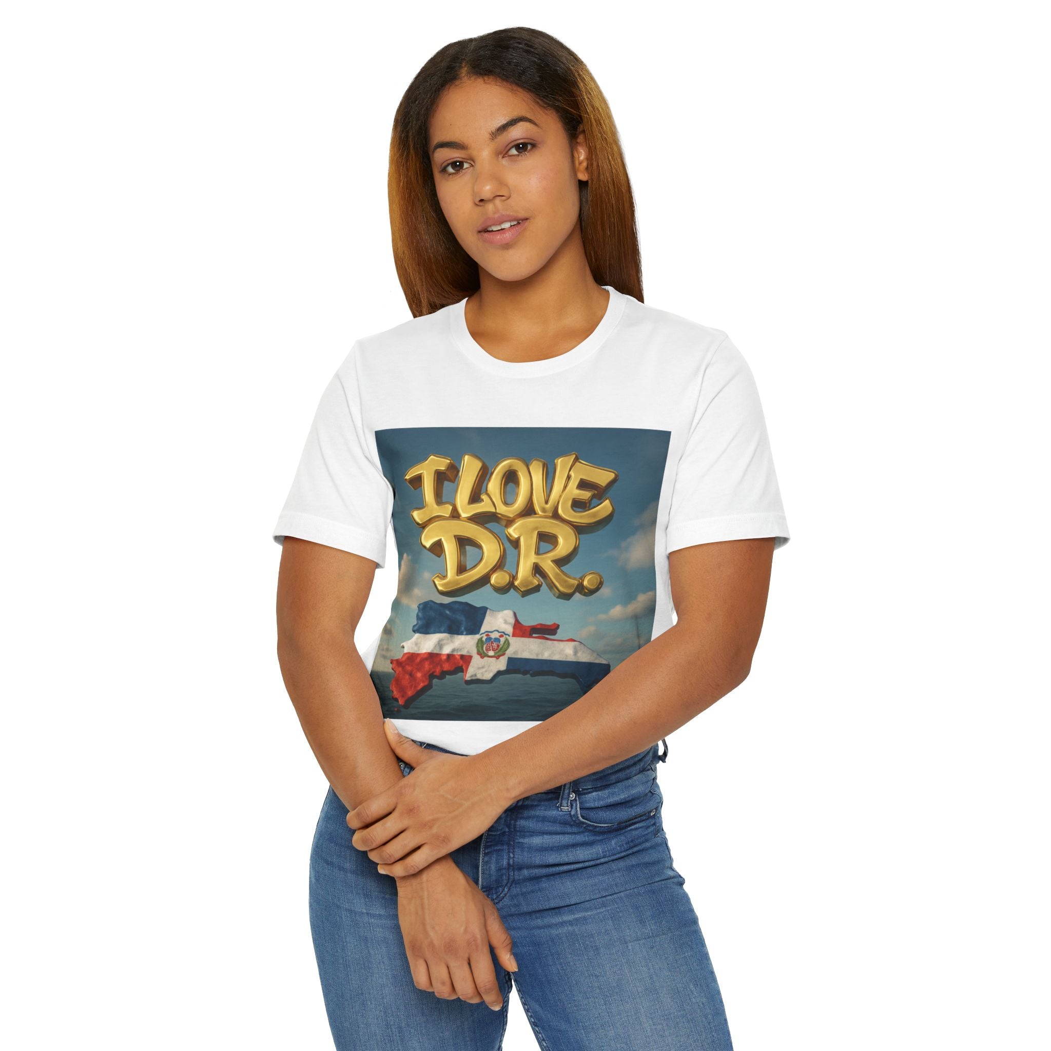 I Love D.R. Unisex Jersey T-Shirt, Dominican Republic Shirt, Vacation Tee, Travel Apparel, Gift for Her, Gift for Him