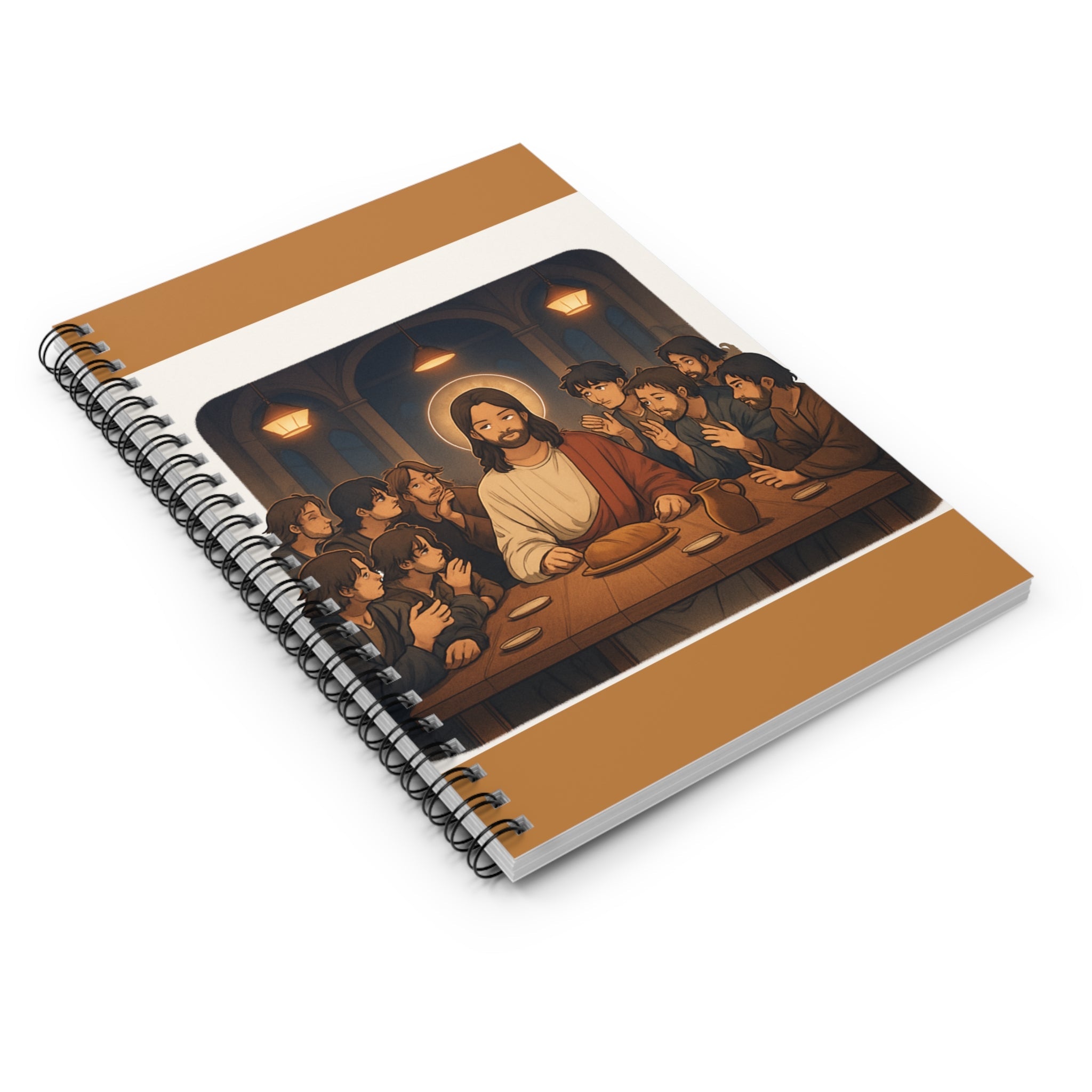 Religious Spiral Notebook - Jesus Last Supper, Christian Gift, Inspirational Journal, Bible Study Supplies, Faith Planning Printify