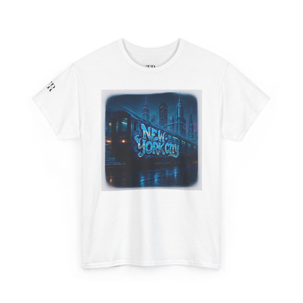 Urban Vibe Unisex Heavy Cotton Tee - New York City Graphic, Casual Wear, Travel Shirt, Street Style, Gift for City Lovers Printify