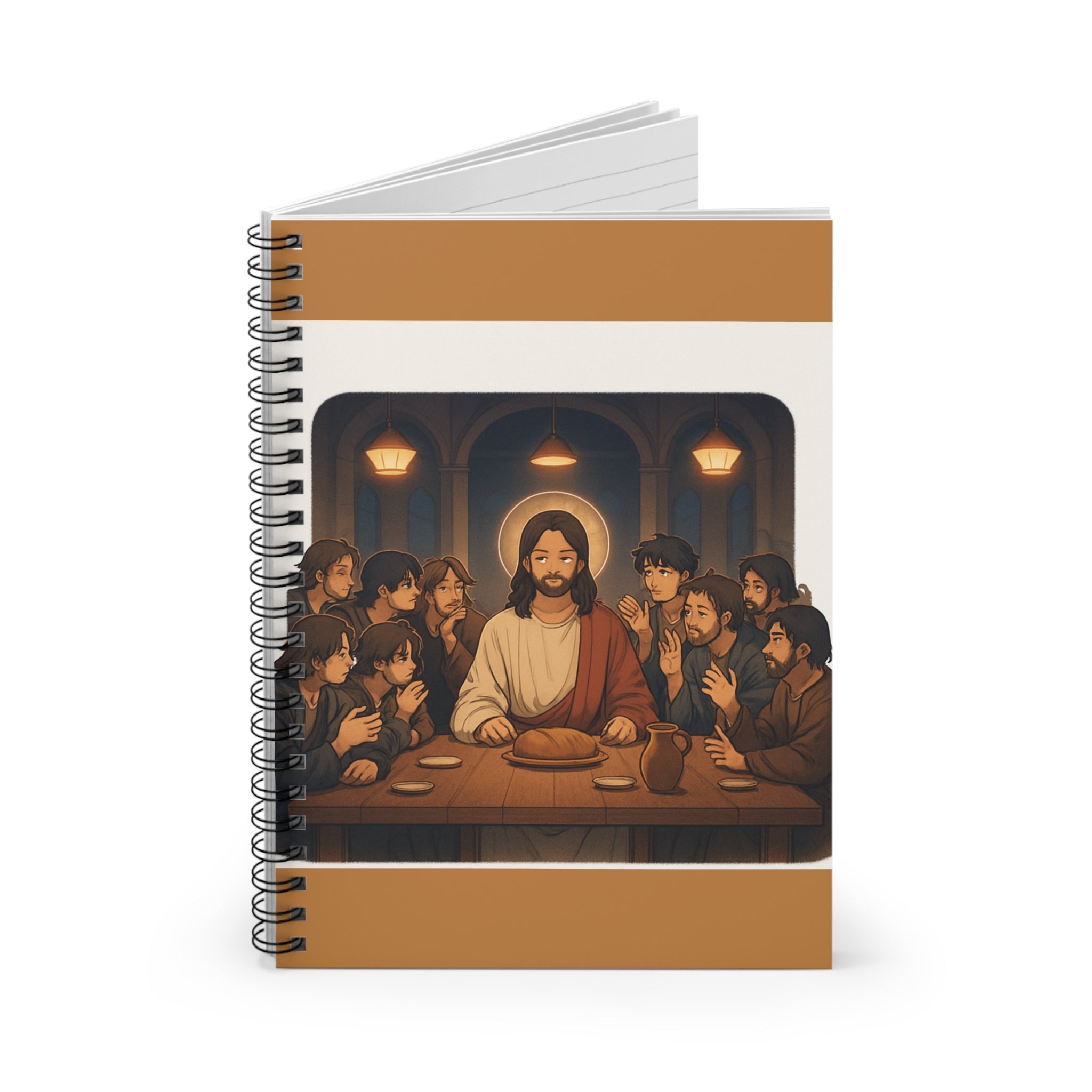 Religious Spiral Notebook - Jesus Last Supper, Christian Gift, Inspirational Journal, Bible Study Supplies, Faith Planning Printify