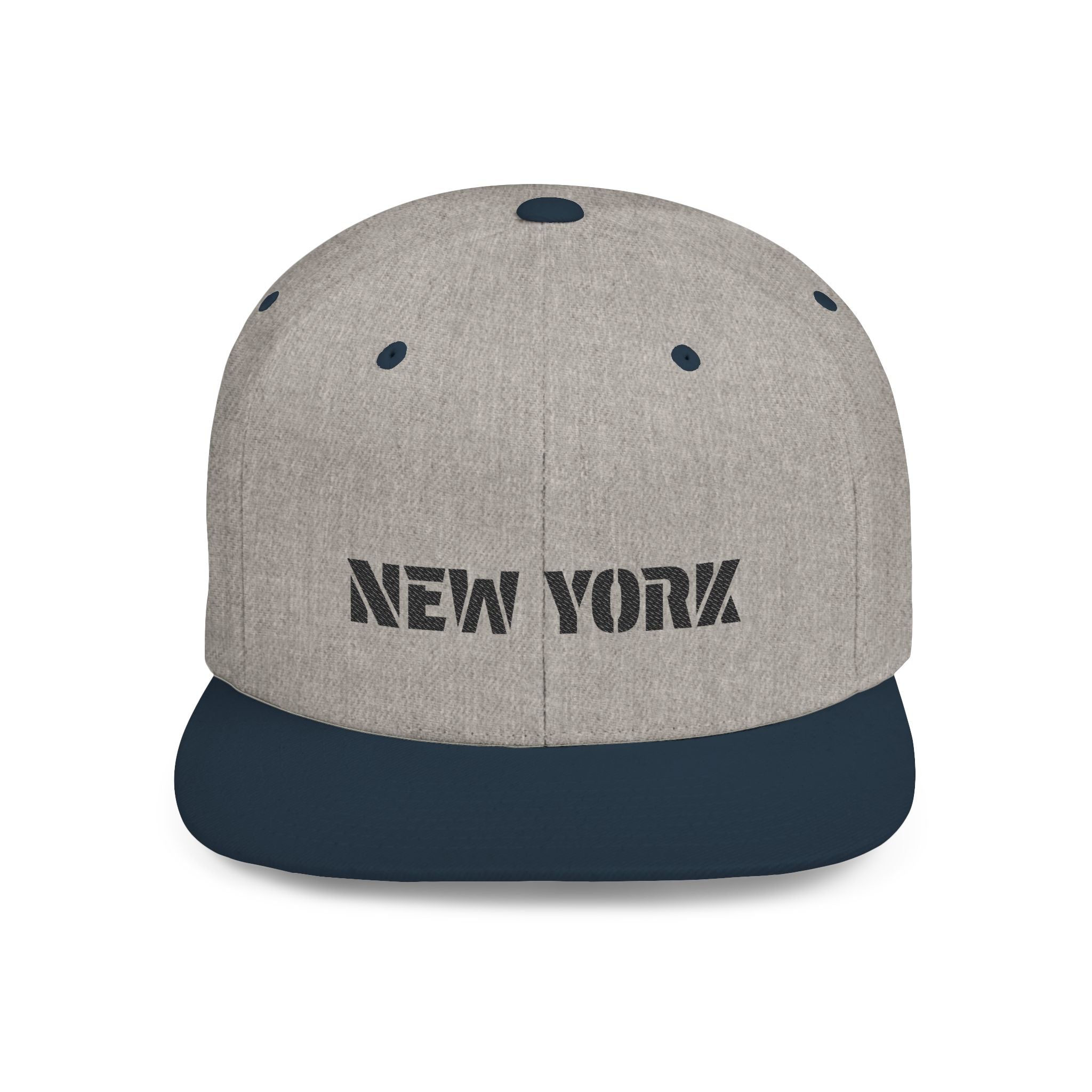 New York Flat Bill Snapback Hat, Urban Style Cap for Trendsetters, Casual Wear, Gift for Fashion Lovers, Streetwear Essentials Printify