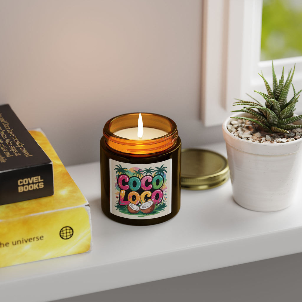Coco Loco Coconut Apricot Scented Candle (4oz & 9oz) Printify