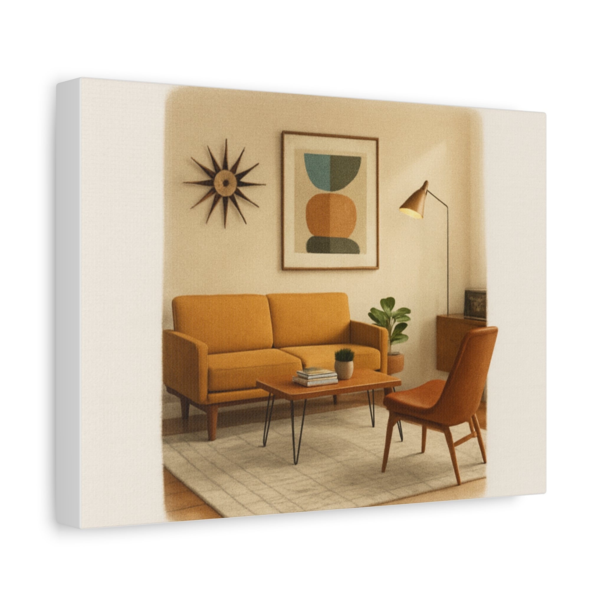 Mid-century Canvas Print Printify