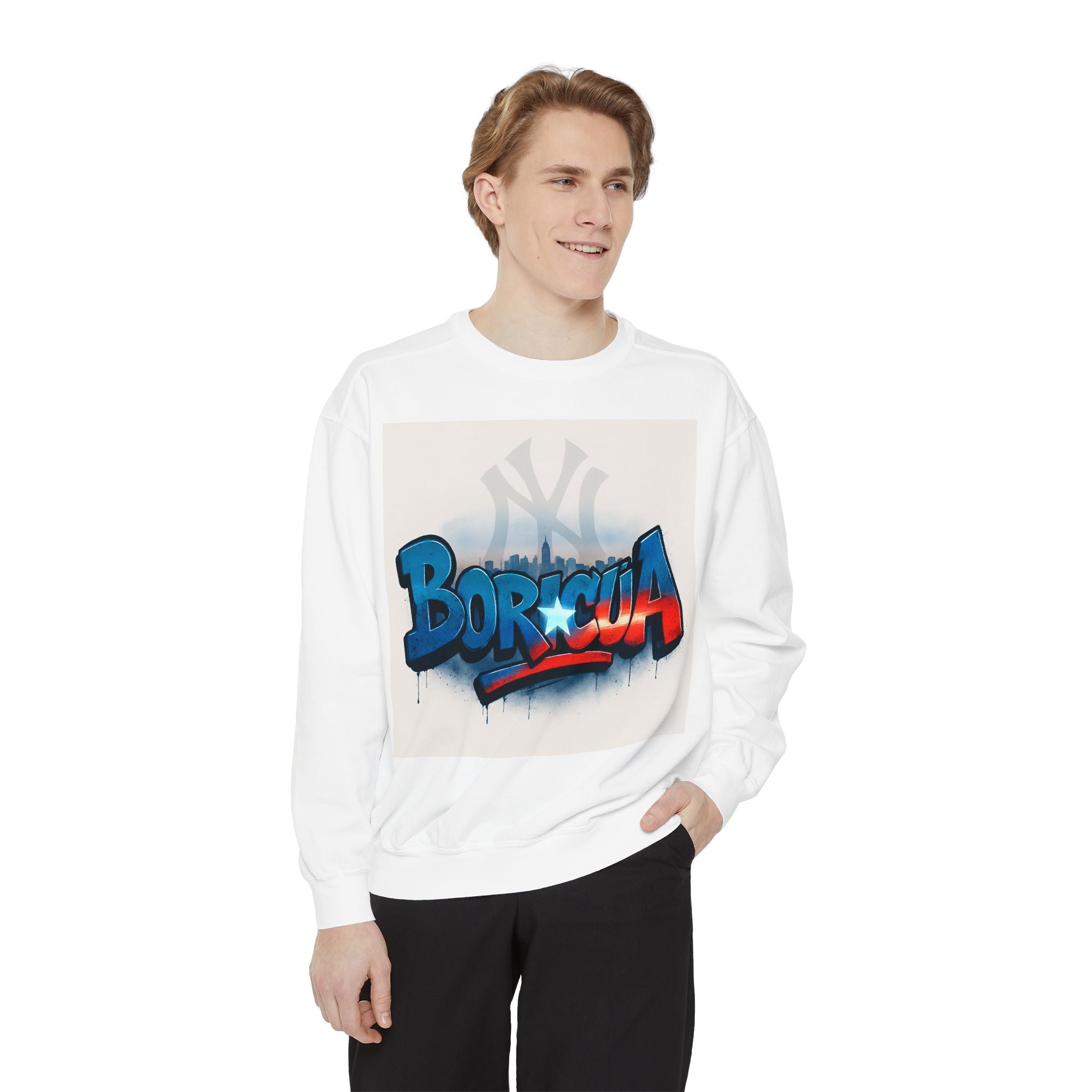 Colorful Graphic Sweatshirt - Unisex NY Pride Streetwear Fashion Printify