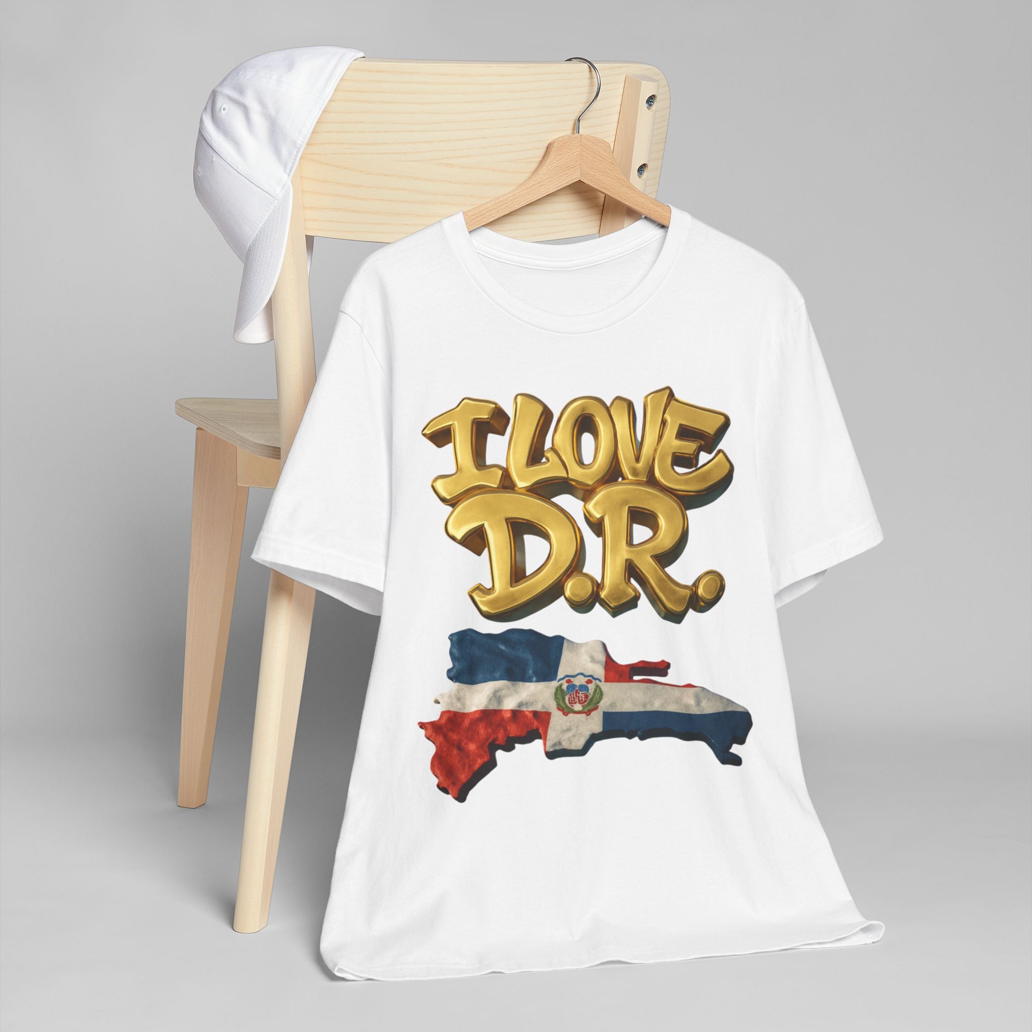 I Love D.R. Unisex Jersey T-Shirt, Dominican Republic Shirt, Vacation Tee, Travel Apparel, Gift for Her, Gift for Him Printify
