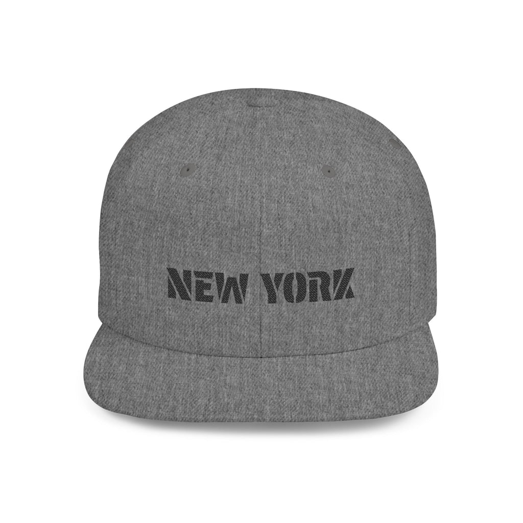 New York Flat Bill Snapback Hat, Urban Style Cap for Trendsetters, Casual Wear, Gift for Fashion Lovers, Streetwear Essentials Printify