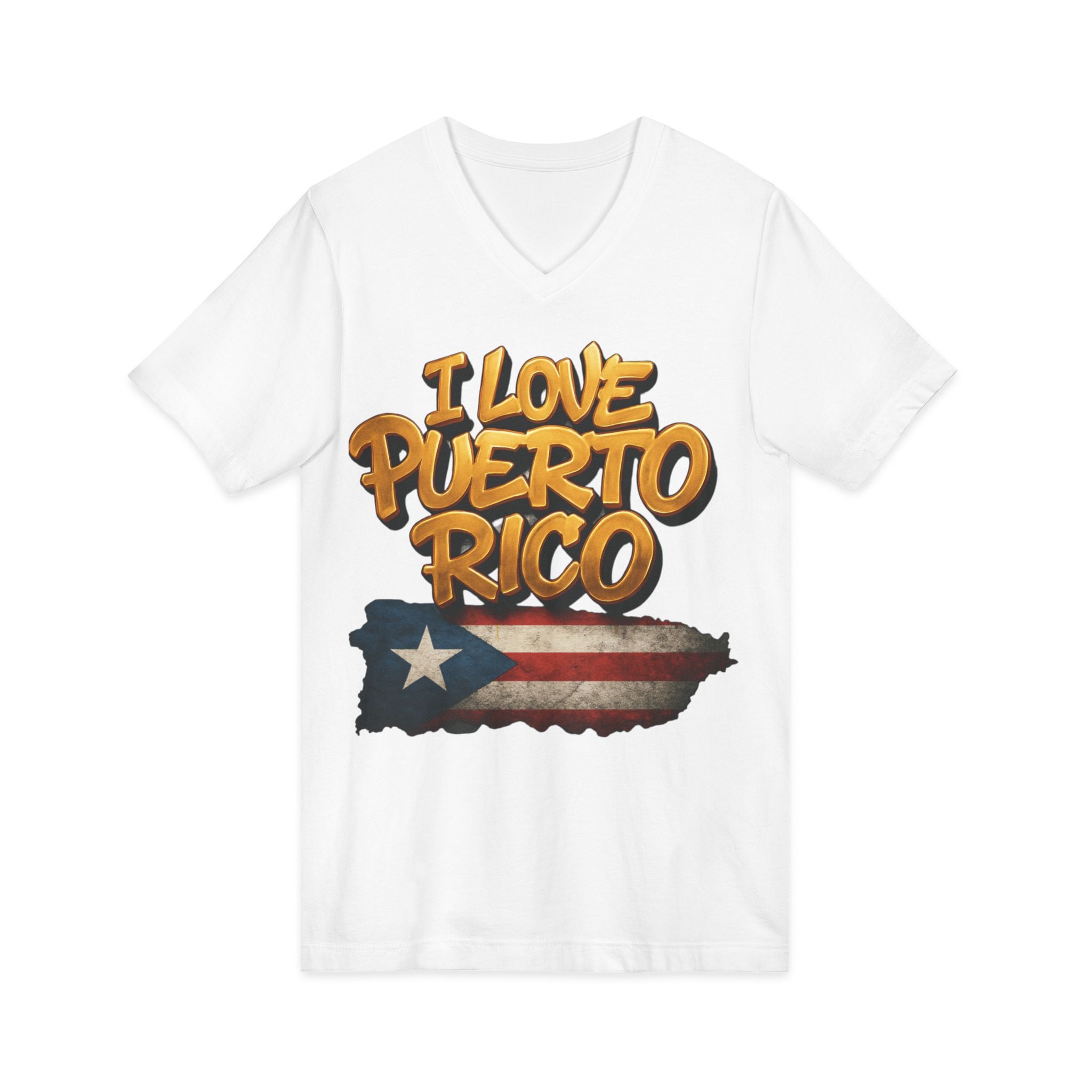 I love Puerto Rico V-Neck T-shirt Printify