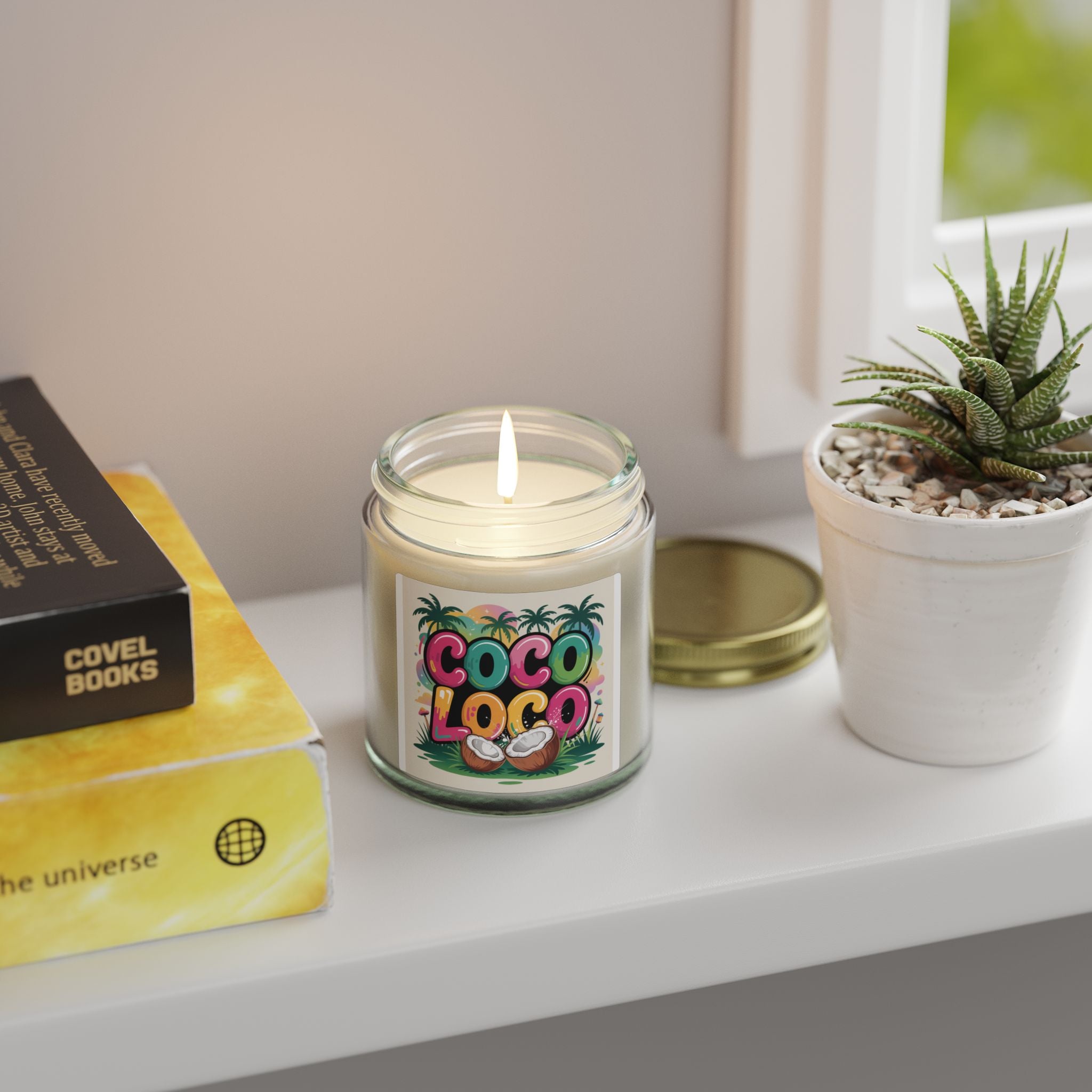 Coco Loco Coconut Apricot Scented Candle (4oz & 9oz) Printify